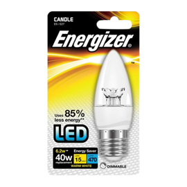 Energizer E27 LED Dæmpbar Kertepære 6,2w 470Lumen (40w)